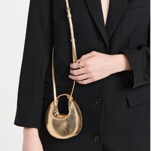 STAUD micro moon gold mini shoulder bag